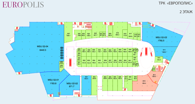 ТРК «Европолис», 2 этаж